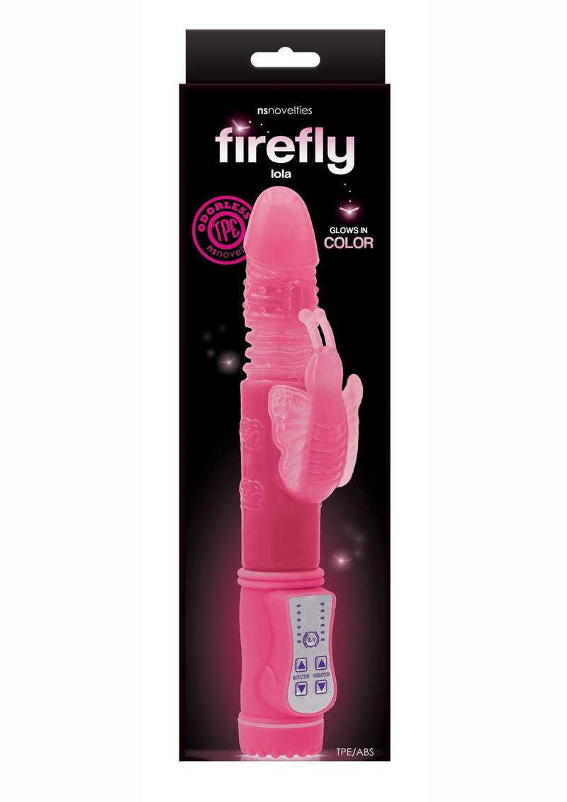 Firefly Lola Glow in the Dark Thrusting and Rotating Rabbit Vibrator