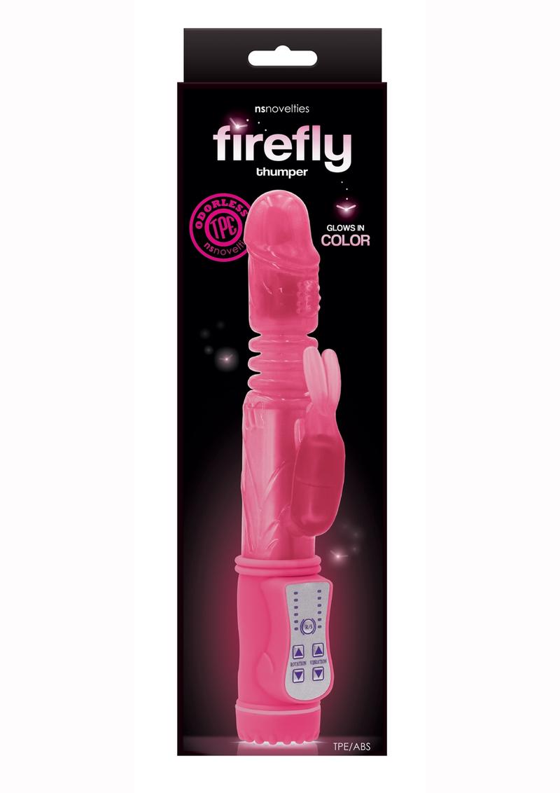 Firefly Thumper Glow In The Dark Thrusting Rabbit Vibrator
