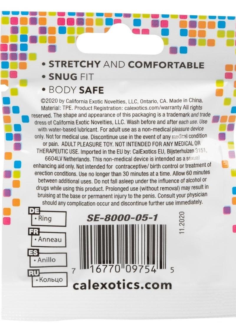 CalExotics Cock Ring Comfortable Stretchy Foil Pack