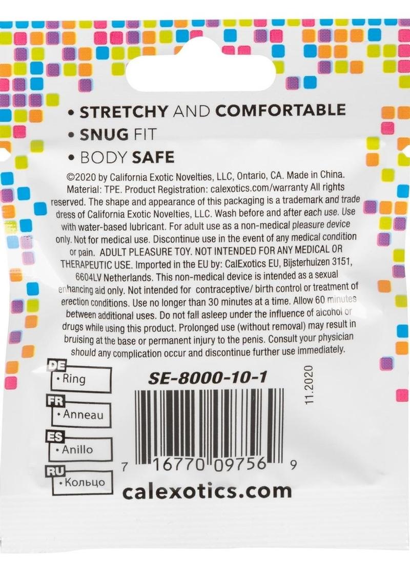 CalExotics Cock Ring Comfortable Stretchy Foil Pack