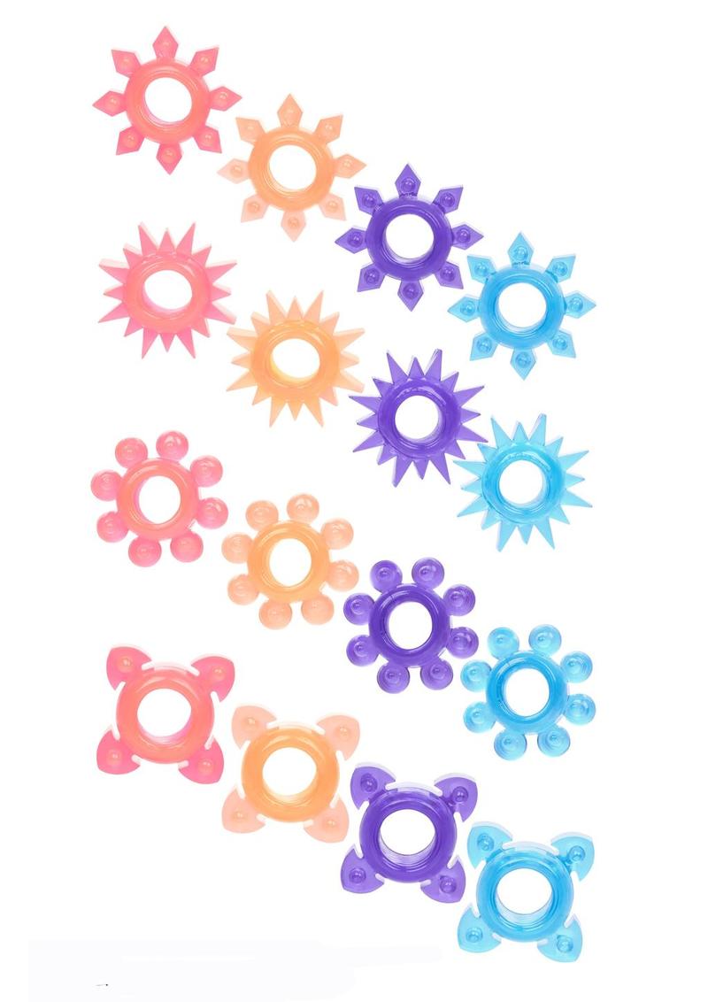 CalExotics Textured Cock Rings Assorted Colors