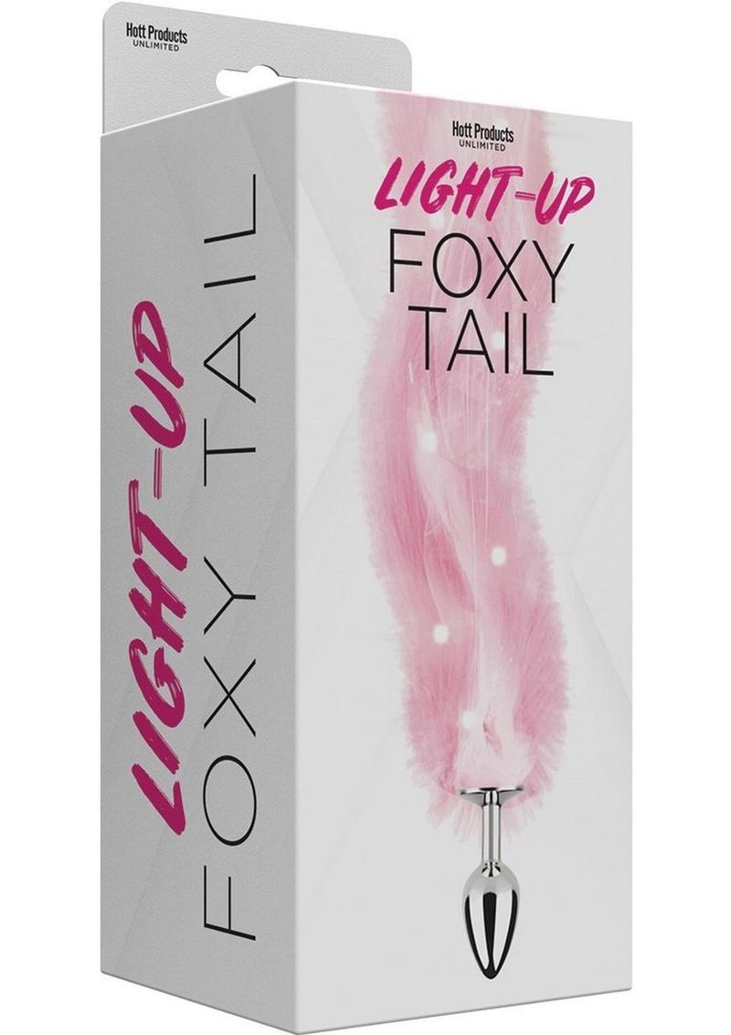 Light Up Foxy Tail Silicone Butt Plug Fluffy Tail