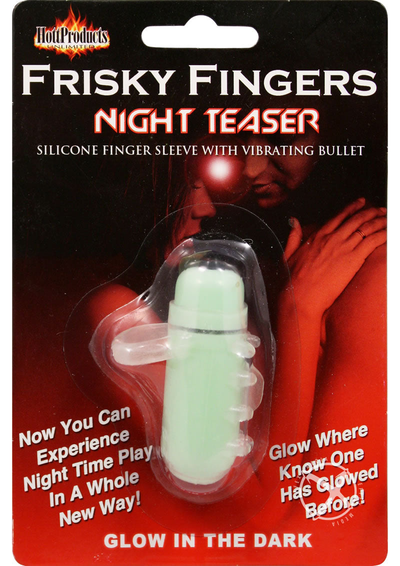 Night Teaser Silicone Finger Sleeve with Vibrating Bullet