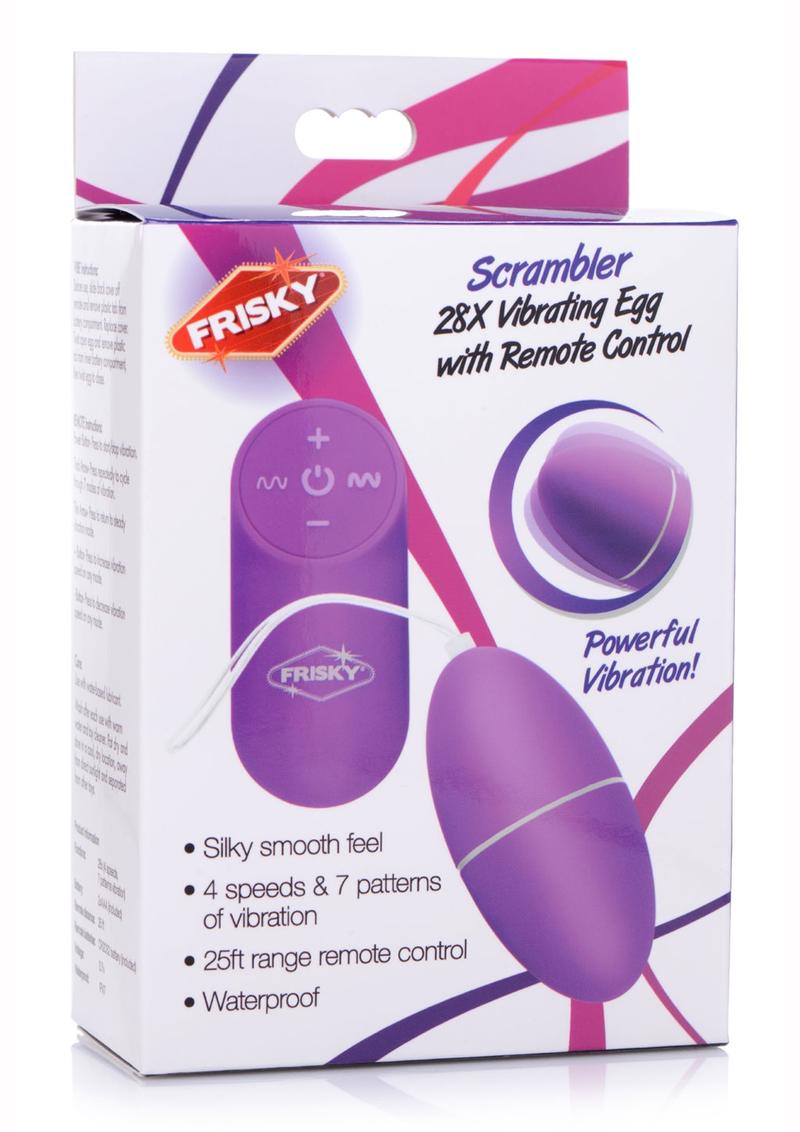 Frisky Scrambler 28X Egg Vibrating with Remote Control