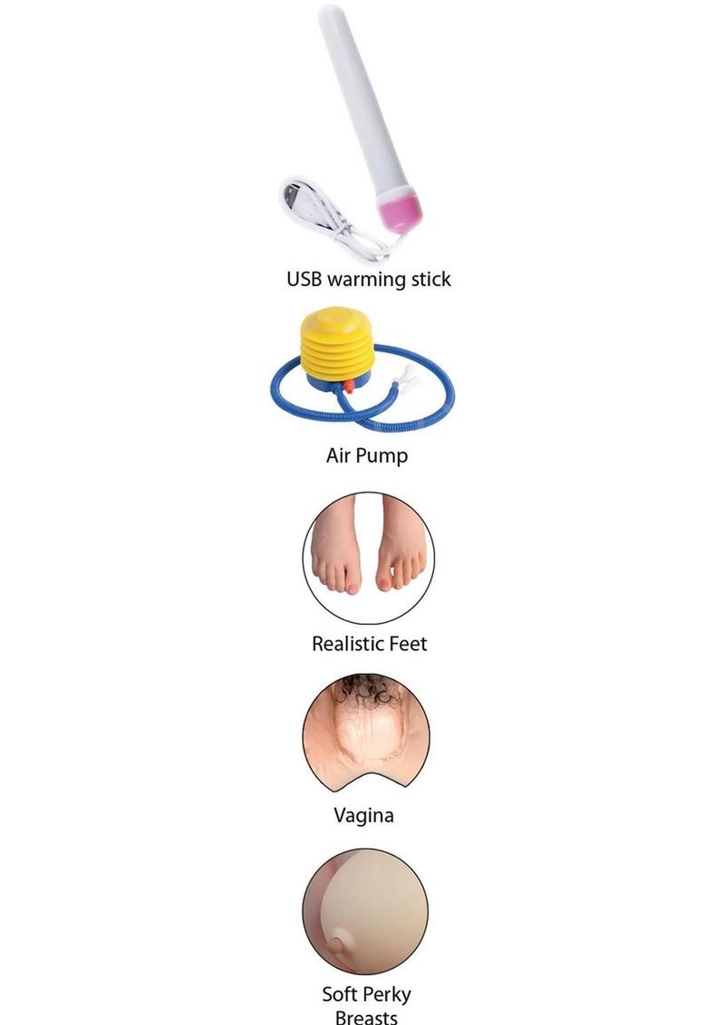 Amber Inflatable Waterproof Love Doll with Vibrating Vagina