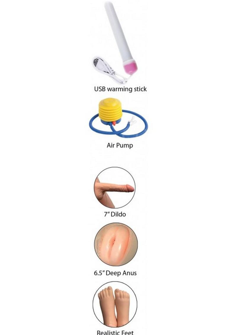 Justin Inflatable Love Doll with Vibrating Cock