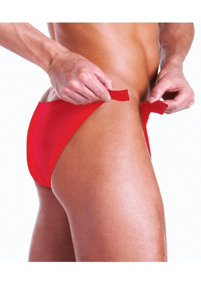 Fundies For Him - Rip It Off Bikini with Red Satin Ribbon