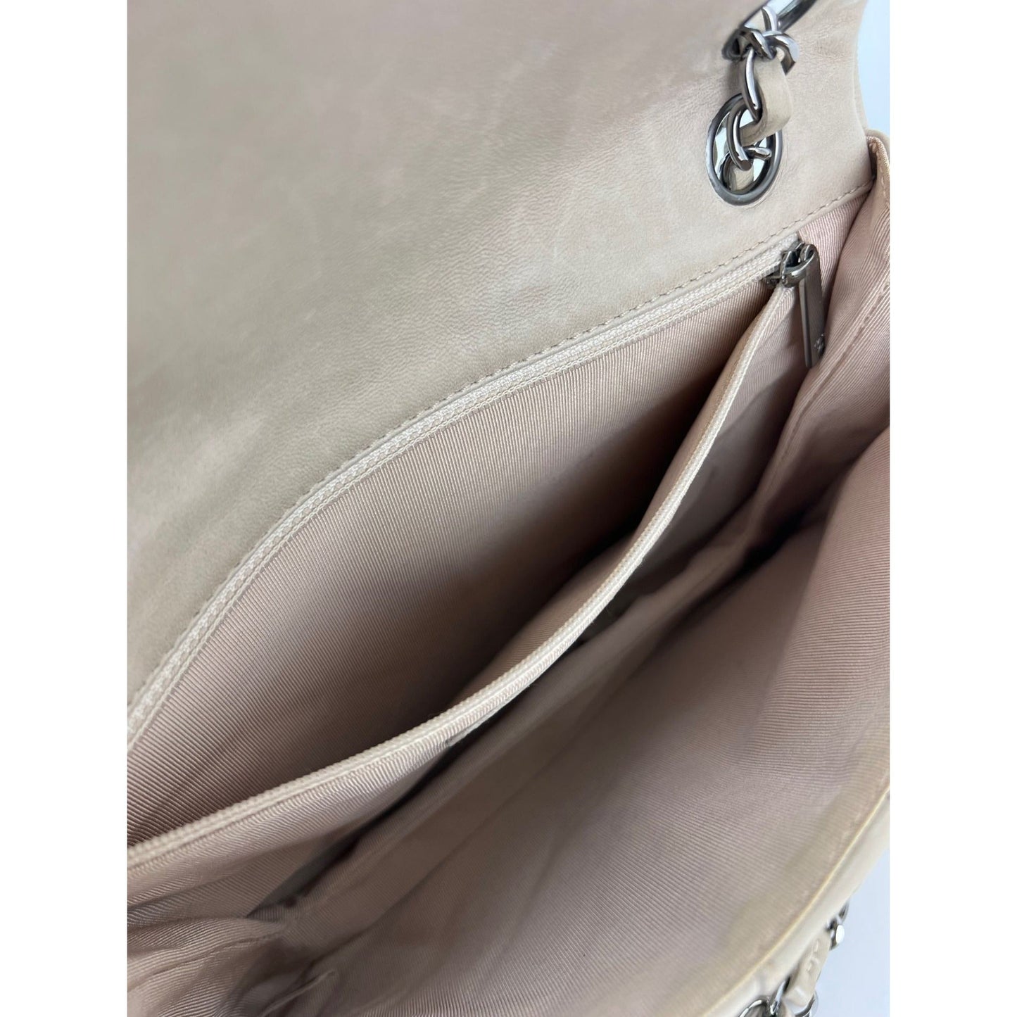 Chanel Lambskin Quilted Pile Ou Face Flap Beige Clair Shoulder Bag