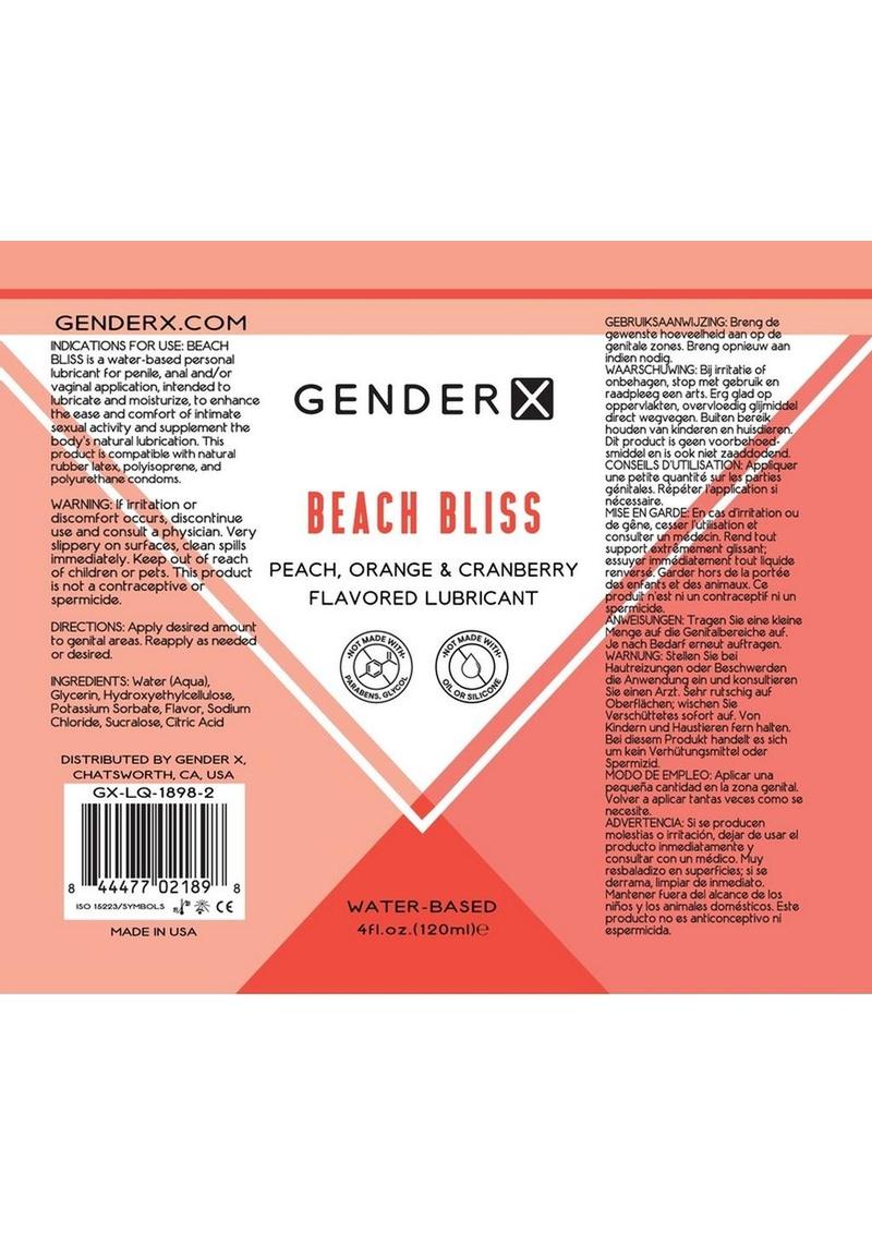 GenderX Beach Bliss Peach Orange And Cranberry Flavored Lube