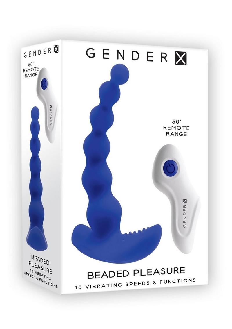 Gender X Beaded Pleasure Anal Beads with Remote Control