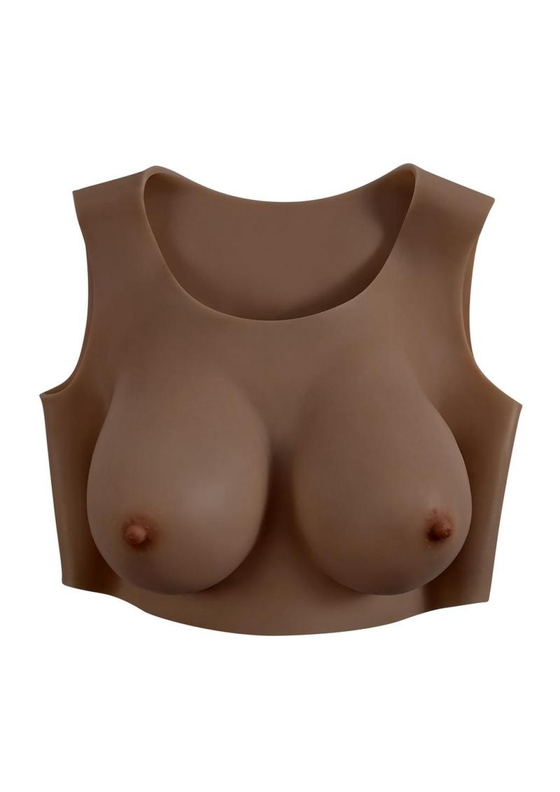 Gender X Undergarments Plate D-Cup – Breastplate in Chocolate