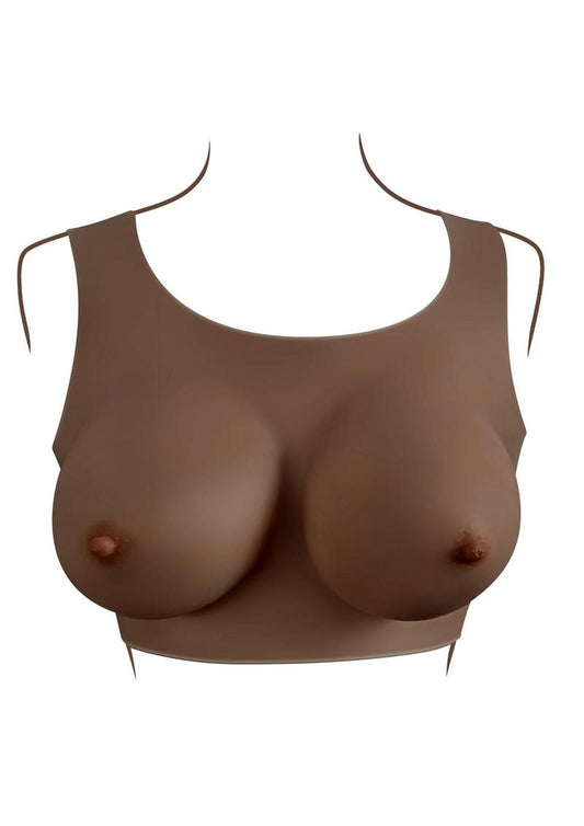 Gender X Undergarments Plate D-Cup – Breastplate in Chocolate