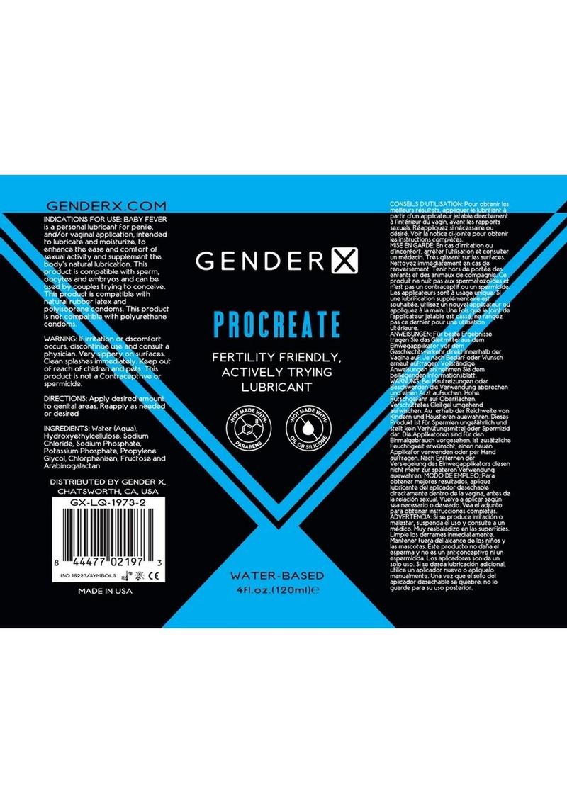 Gender X Procreate Fertility Friendly Lubricant