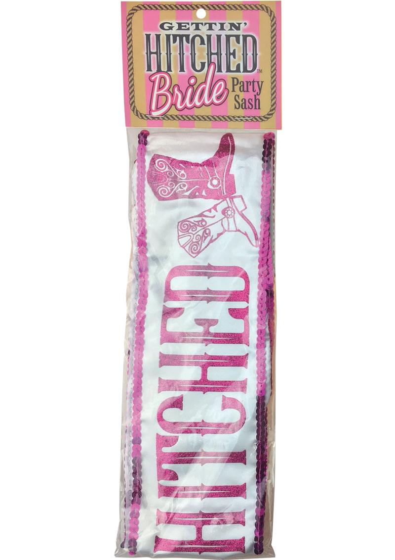 Gettin Hitched Bride Party Sash Bridal Boots Design