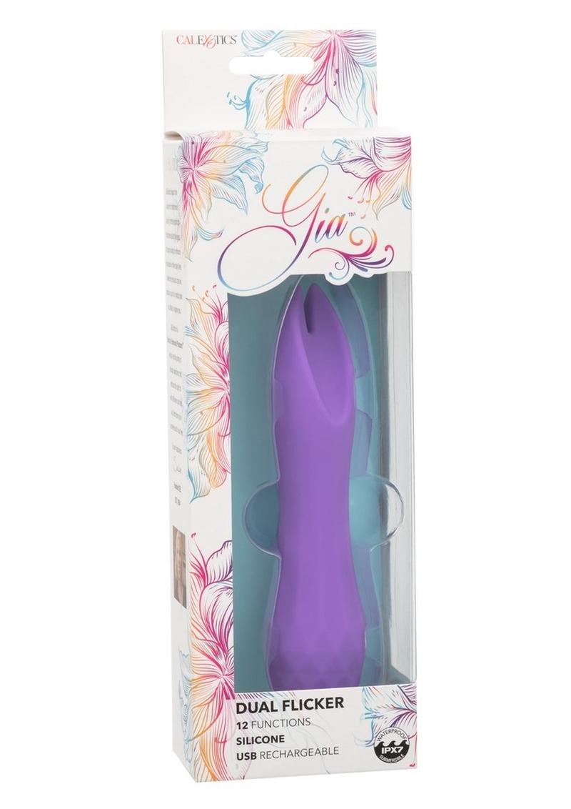 Calexotics Gia Dual Flicker – Rechargeable Silicone Vibrator