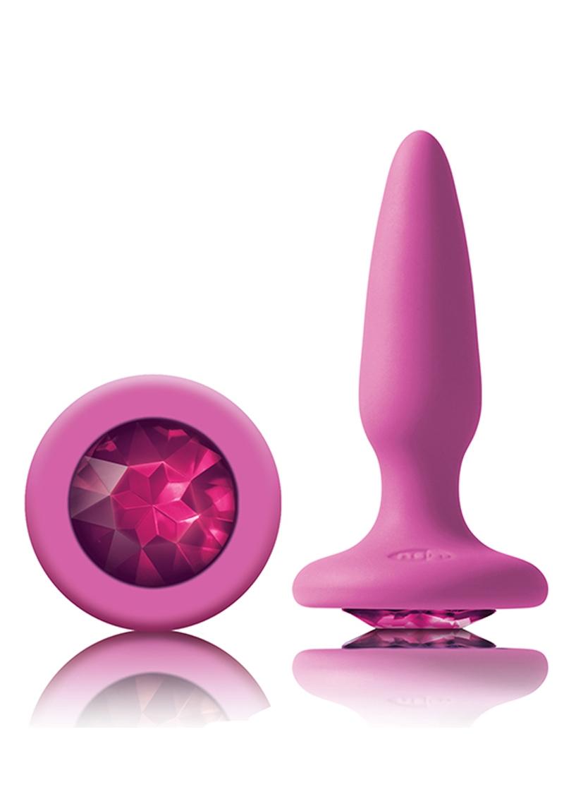 Glams Mini Silicone Butt Plug with Pink Gem