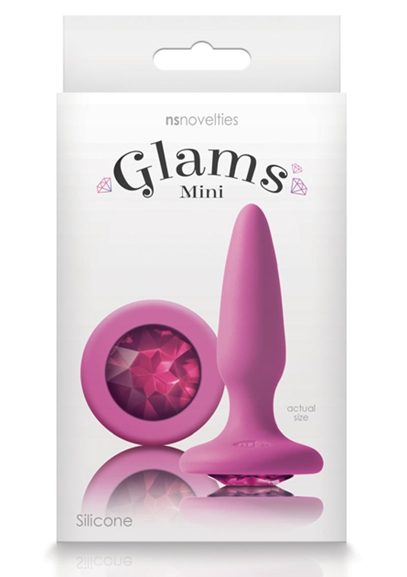 Glams Mini Silicone Butt Plug with Pink Gem