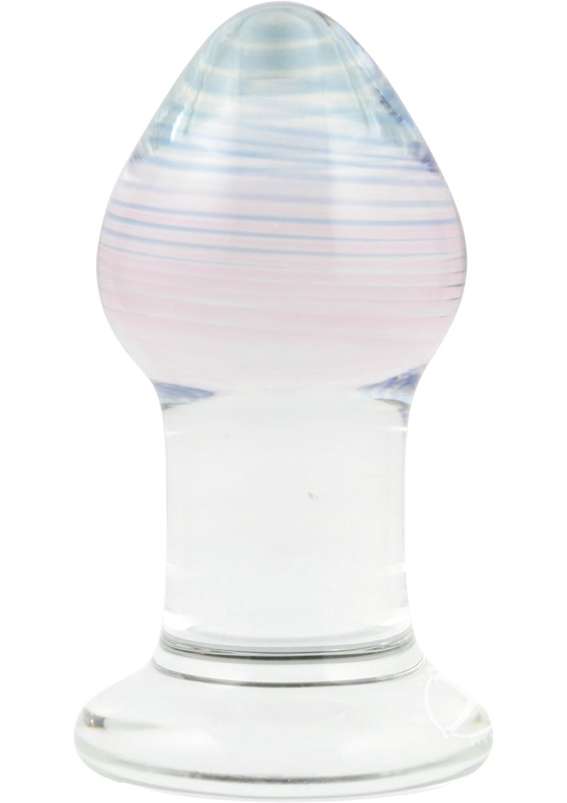 Gläs 3.25 Inch Amethyst Rain Hand Blown Glass Butt Plug