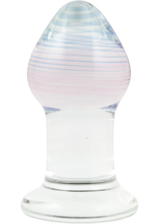 Gläs 3.25 Inch Amethyst Rain Hand Blown Glass Butt Plug