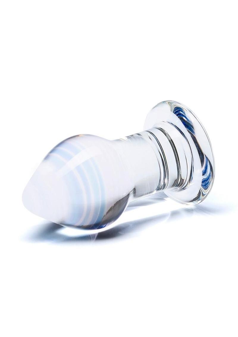 Gläs 3.25 Inch Amethyst Rain Hand Blown Glass Butt Plug