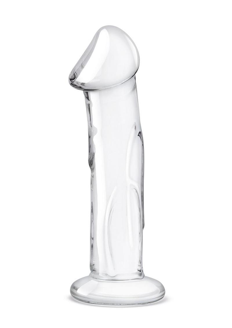 Glas Glass Dildo with Veins And Flat Base
