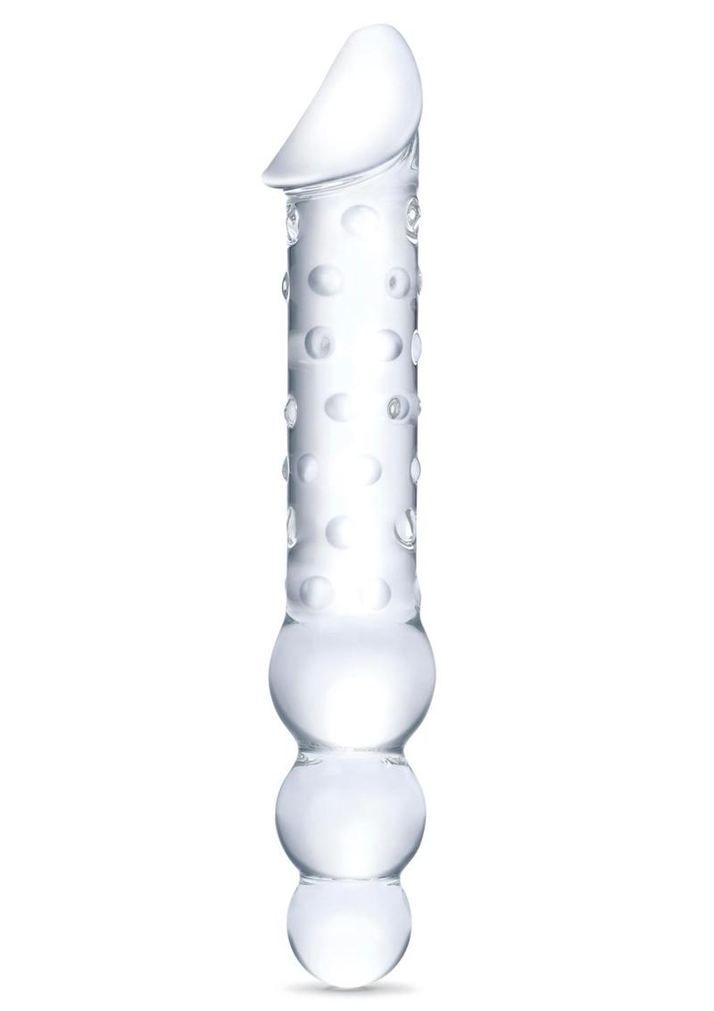Glas Double Ended Glass Dildo with Anal Beads