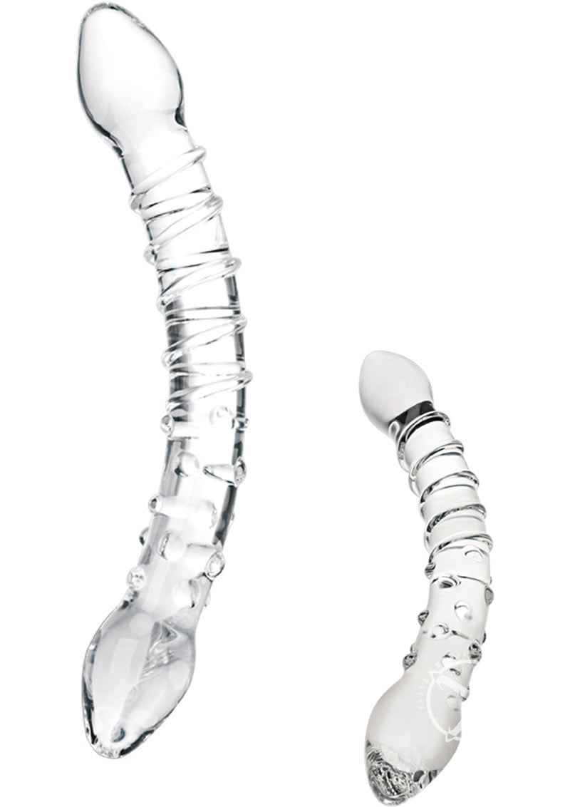 Glas Double Trouble Hand Blown Glass Dildo