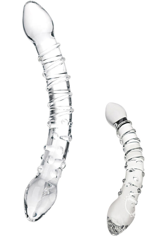 Glas Double Trouble Hand Blown Glass Dildo