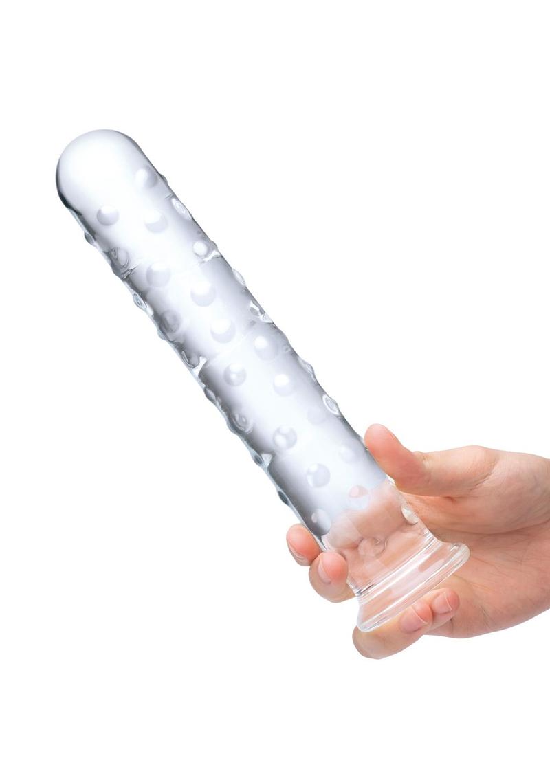Glas Extra Large Glass Dildo With Luxury Satin Storage Bag