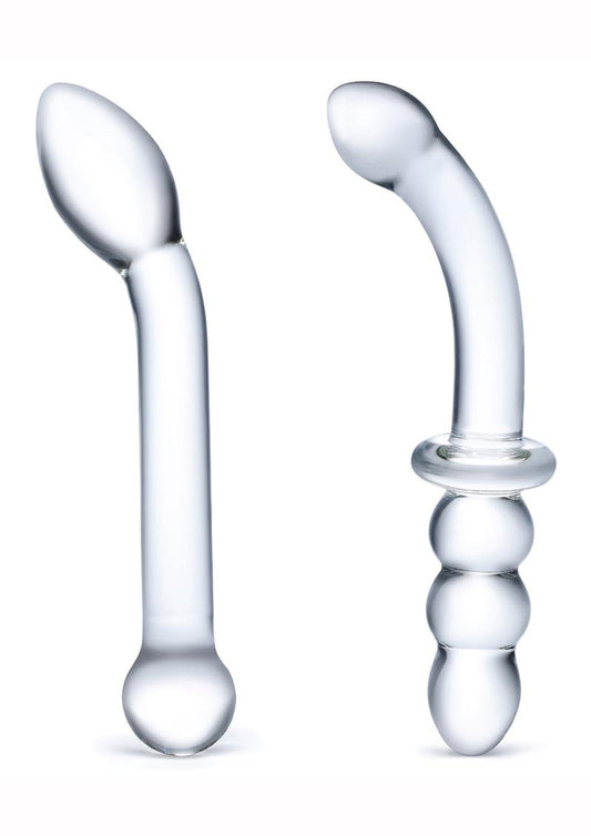 Glas 2PC G-Spot Pleasure Glass Dildo Set For Dual Satisfaction