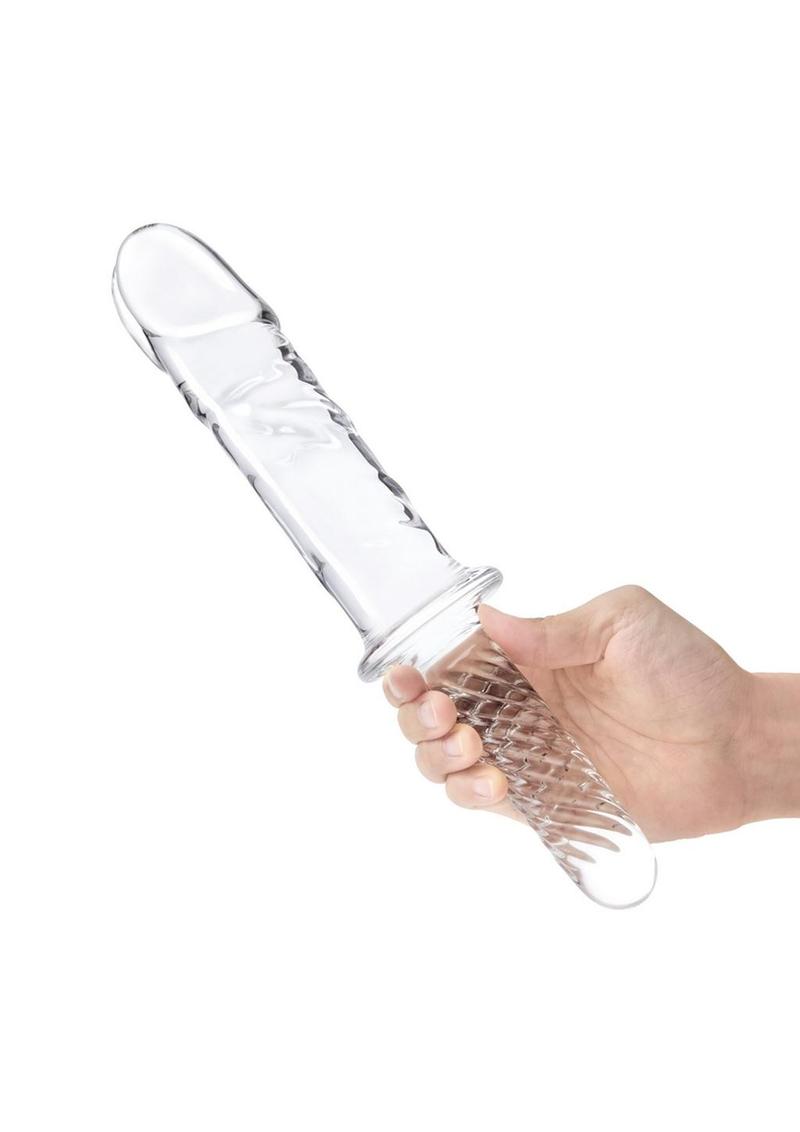 Glas Girthy Double-Ended Glass Cock with Handle