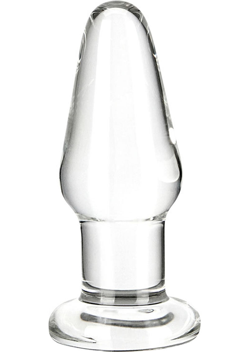 Gläs 3.5 Inch Glass Hand Blown Classic Clear Butt Plug