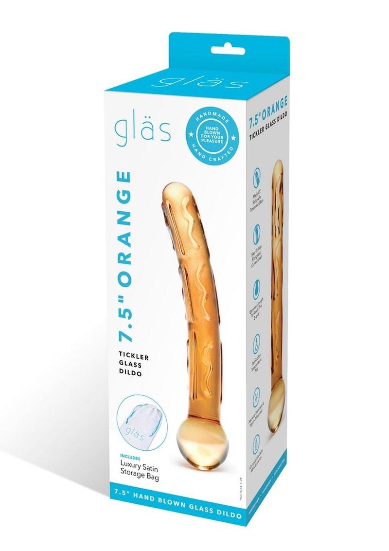 Glas Orange Tickler Hand Blown Glass Design Dildo
