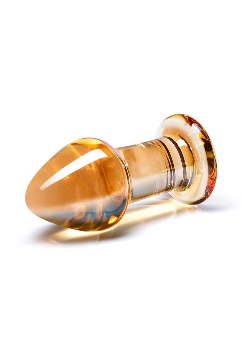 Gläs 3.5 Inch Over Easy Hand Blown Glass Butt Plug