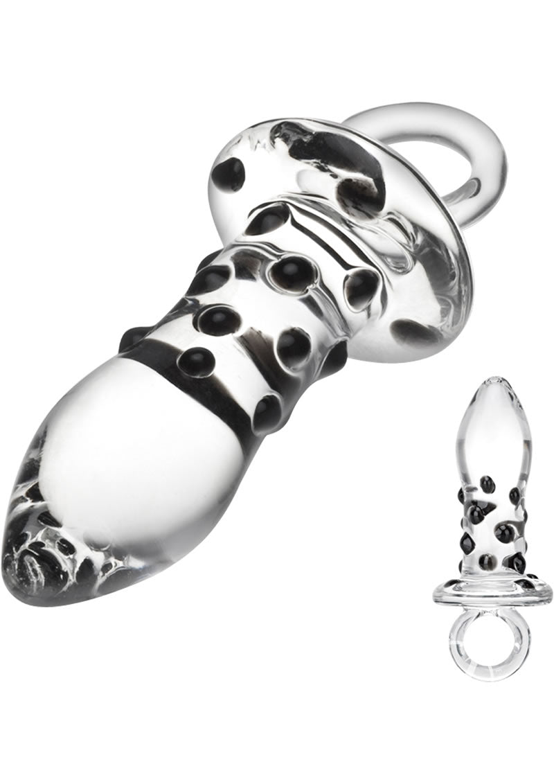 Gläs 5 Inch Pacifier Hand Blown Glass Butt Plug