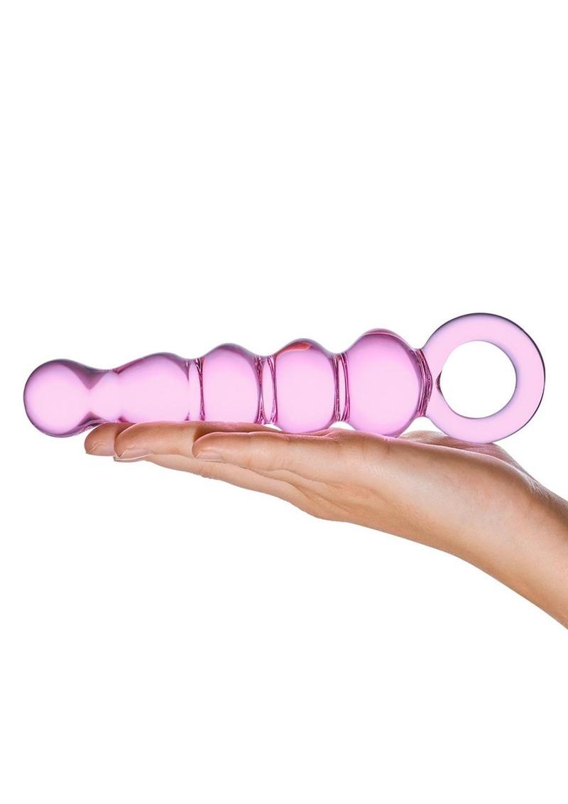 Glas Quintessence Beaded Anal Glass Dildo With Temperature Play