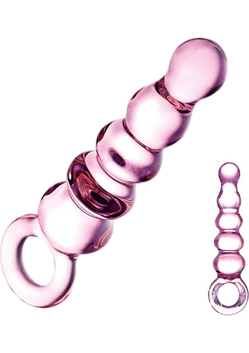 Glas Quintessence Beaded Anal Glass Dildo With Temperature Play