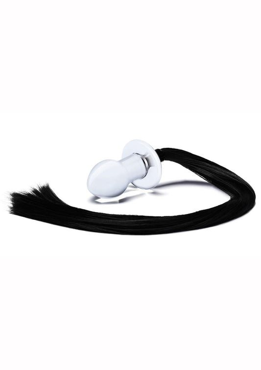 Gläs 3 Inch Horse Tail Hand Blown Glass Butt Plug