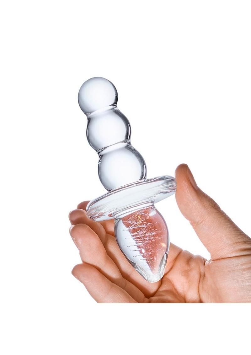 Gläs 4.5 Inch Titus Hand Blown Beaded Glass Butt Plug