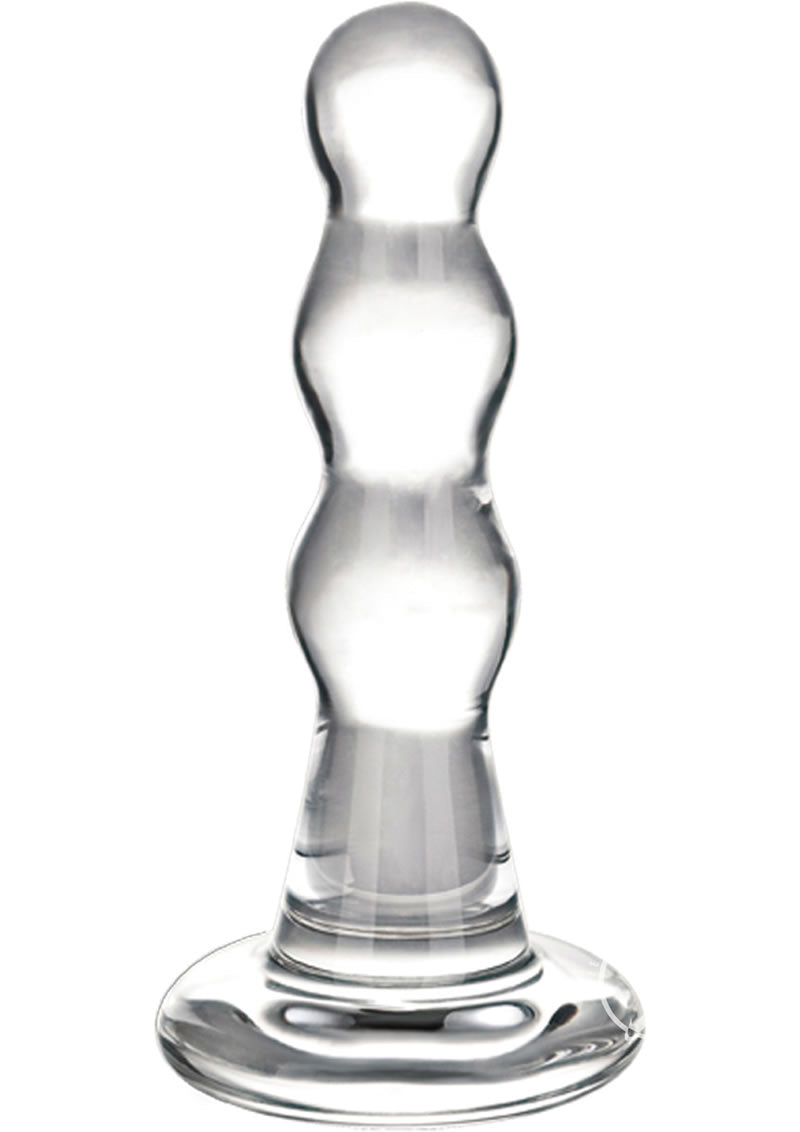 Gläs 4 Inch Triple Play Hand Blown Beaded Glass Butt Plug