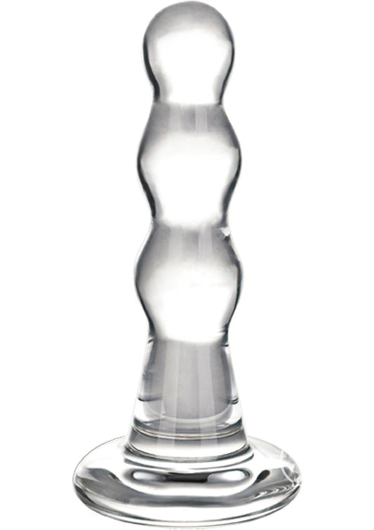 Gläs 4 Inch Triple Play Hand Blown Beaded Glass Butt Plug