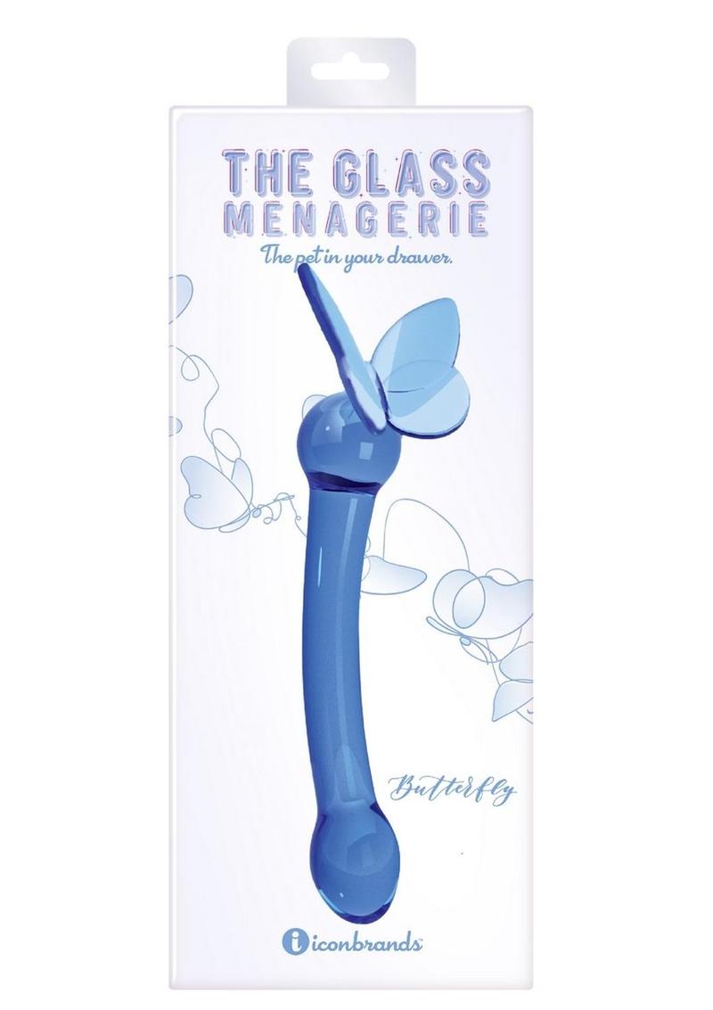 Glass Menagerie Butterfly Glass G-Spot Elegant Design Dildo