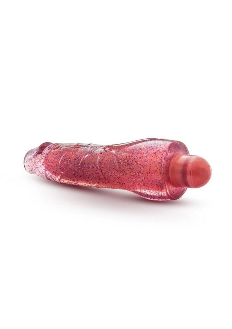 Glow Dicks Molly 8 Inch Glitter Vibrator with Color Changing Lights