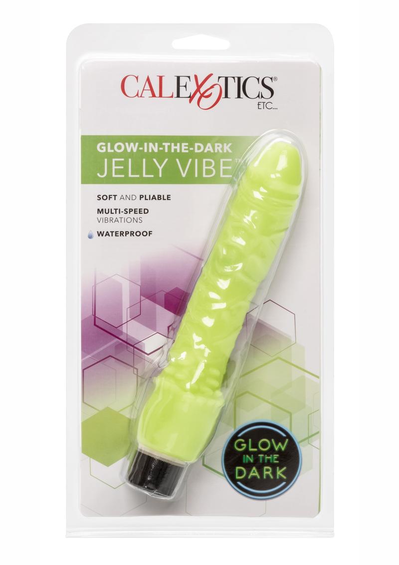 CalExotics Glow-In-The-Dark Jelly Waterproof Multi-Speed Vibrator