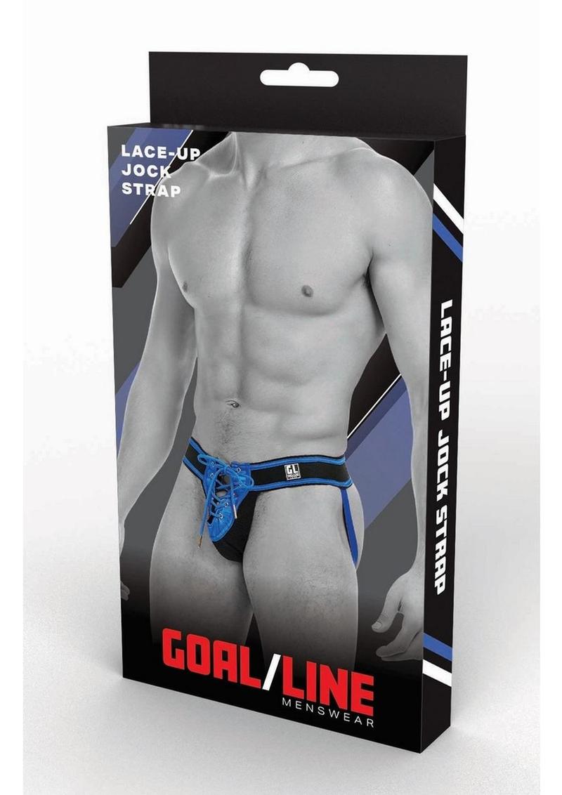 Goal Line Lace-Up Jockstrap (S/M) - Red
