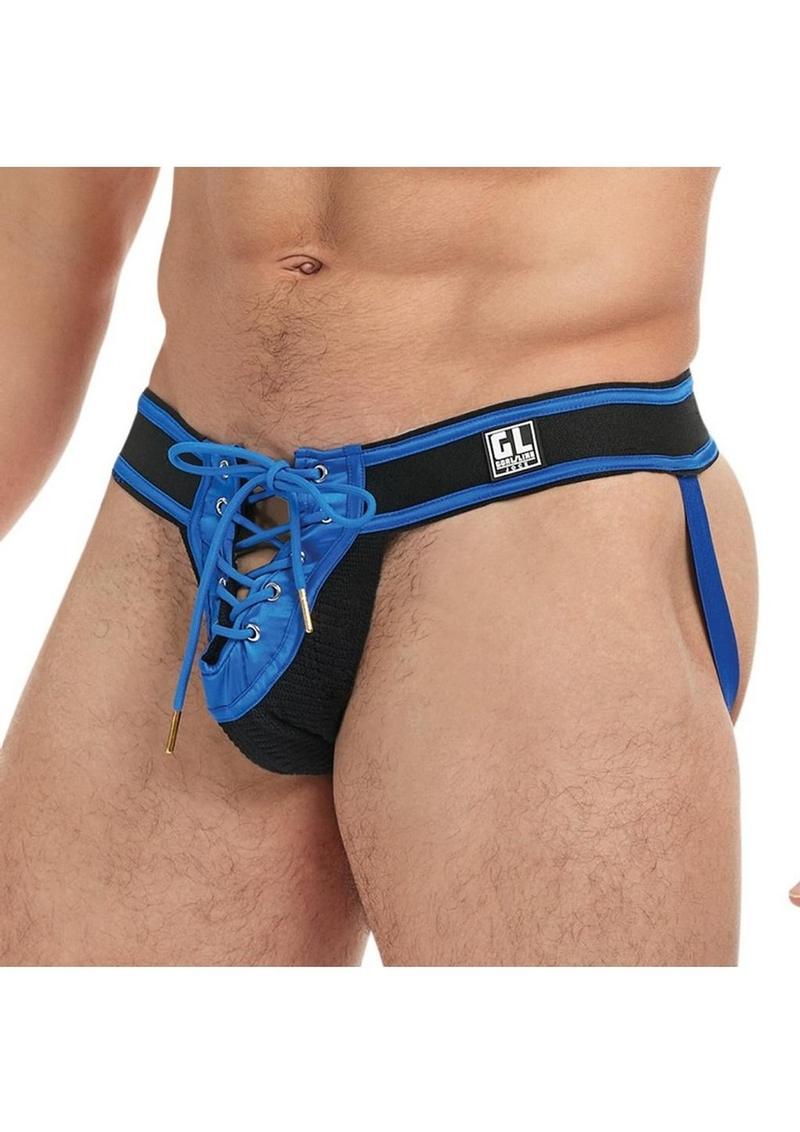 Goal Line Lace-Up Jockstrap (S/M) - Red