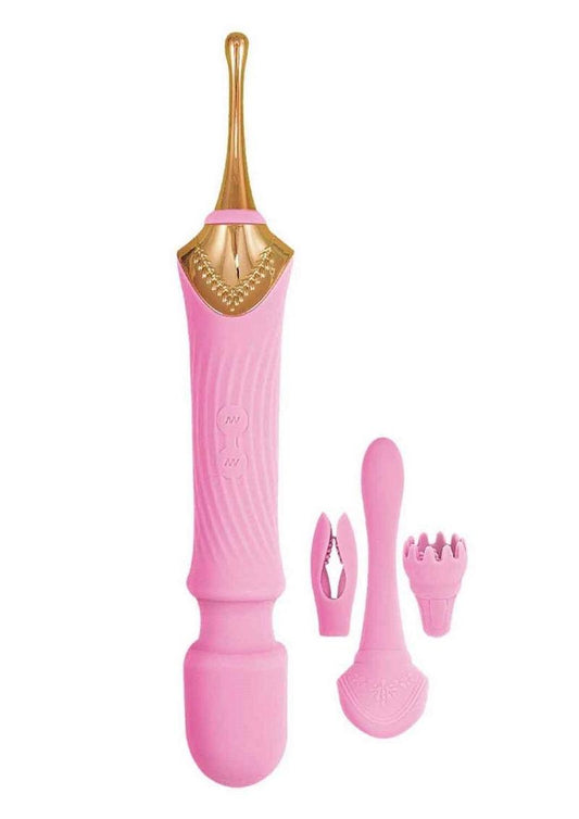 Goddess Pink Elegance Rechargeable Silicone Dual End Massager