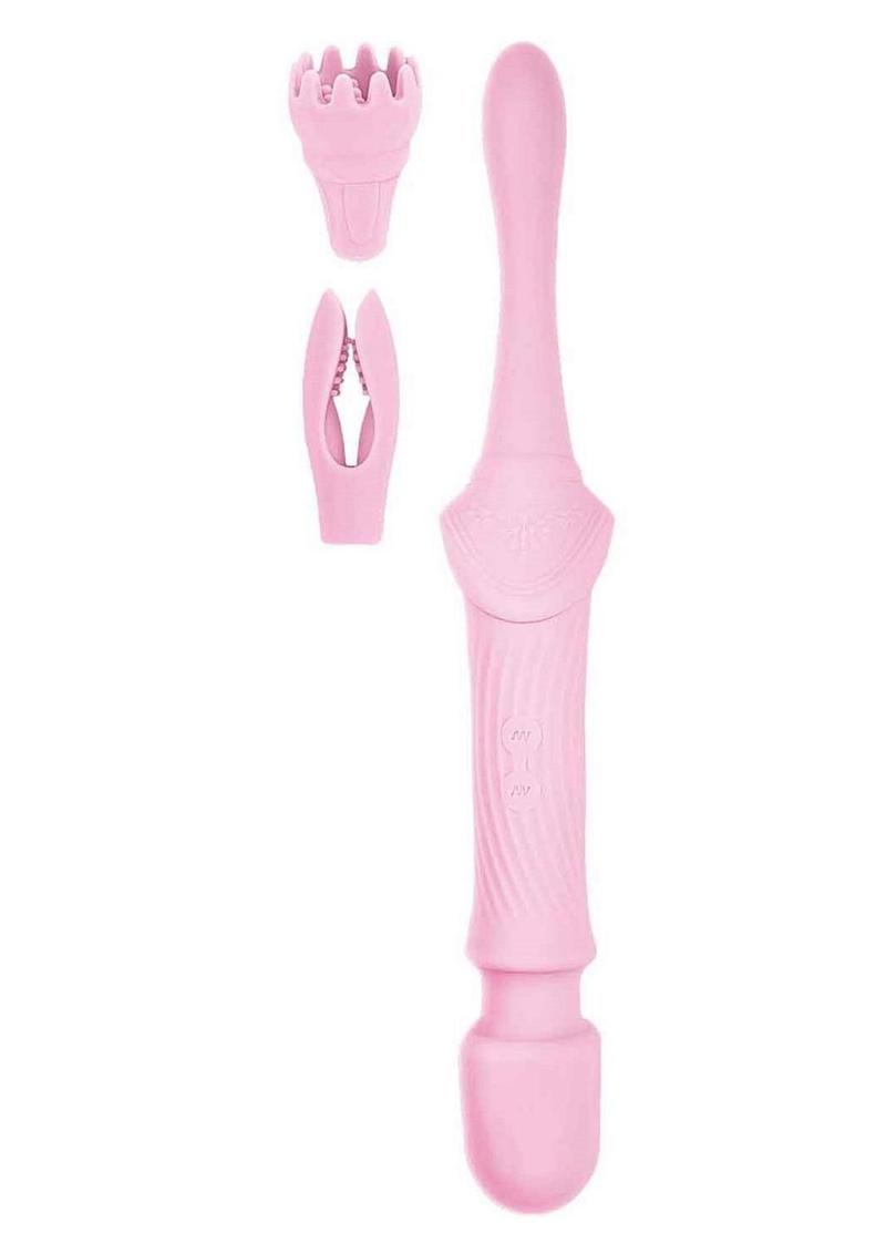 Goddess Pink Elegance Rechargeable Silicone Dual End Massager