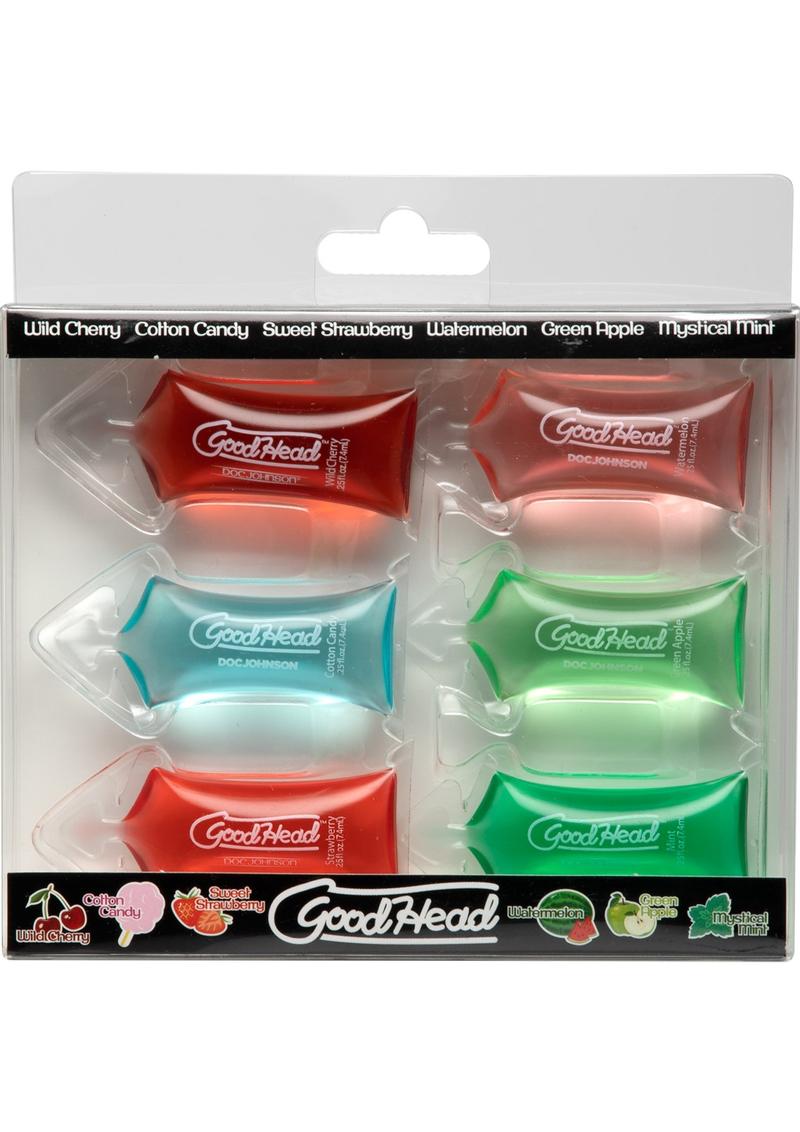 GoodHead Oral Sex Gel Flavored 6 Pack Variety Set