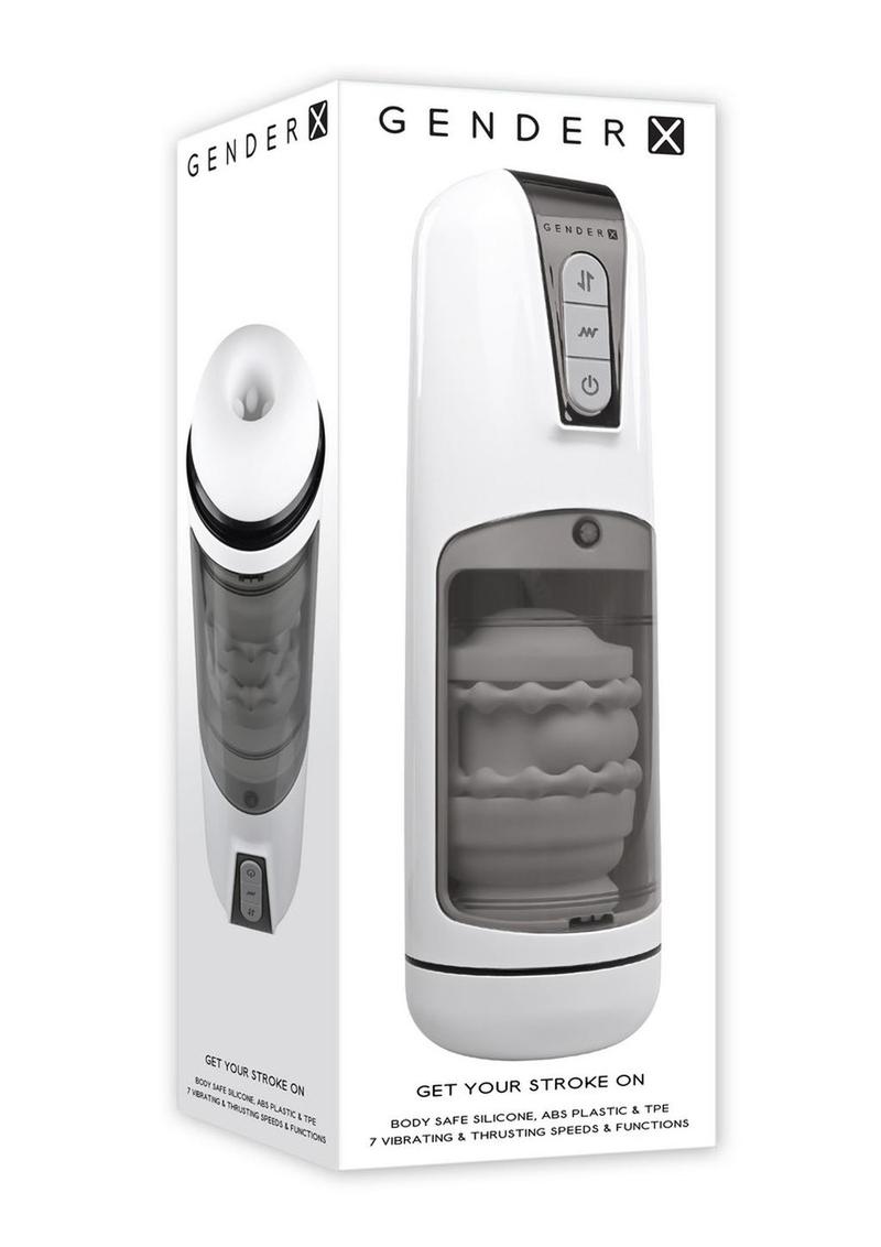 GenderX Get Your Stroke On Rechargeable Silicone Thrusting Stroker